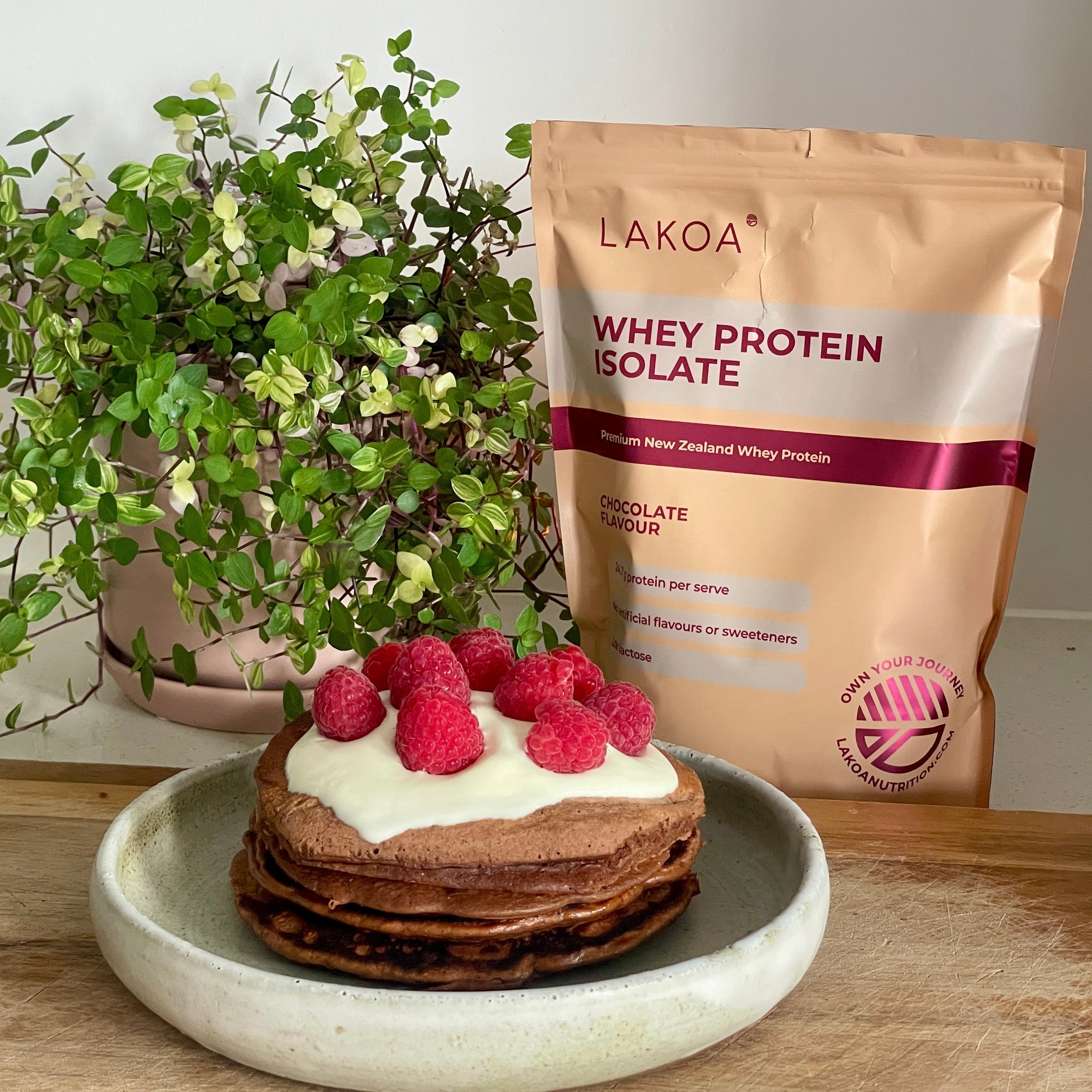 Chocolate Protein Pancakes